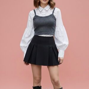 FOREVER 21 | Black ribbed sleeveless tank top- size: Medium